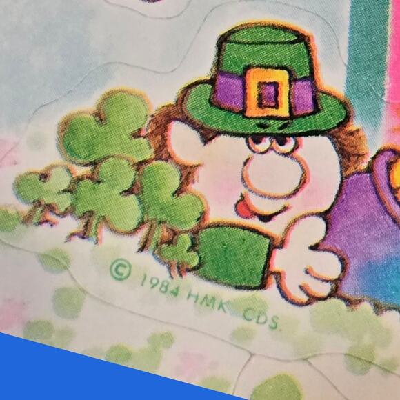 1984 Hallmark St. Patrick's Irish Leprechaun & Mrs. Grossman's Vintage Stickers - Picture 6 of 8